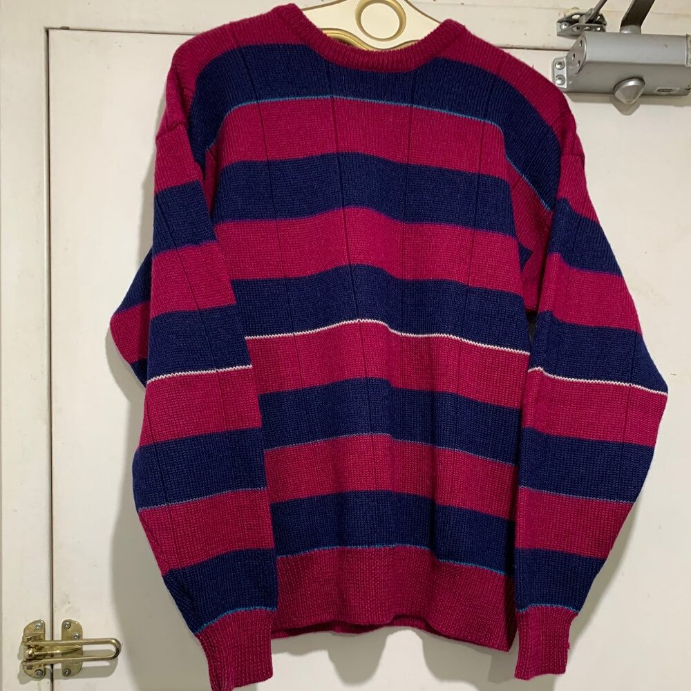 VINTAGE GANT CREWNECK  WOOL STRIPED SWEATERS SIZE L